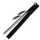 Fantasy Master Fixed Blade, 28in, Stainless Steel Blade, Black Cord Wrapped Full Tang Stainless Steel Handle, FM-644T