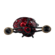 Favorite Fishing PBF Lit Casting Reel, 6.4-1, Left Hand, Red/Black, LIT100NGL