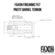 Faxon Firearms 6GT 6GT Rifle Barrel, 26inch, M24 Profile, 1-7.5 Twist, Black Nitride, 7F1BGT75N26N24Q