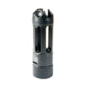 Faxon Firearms MuzzLok Ported Flash Hider 9mm, 1/2x28, Black, FFMD9MMPFHSQPQ