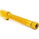 Faxon Firearms Match Series Glock 9mm Luger Threaded Pistol Barrel w/ Flame Fluting, Glock 17, 1-10 Twist, 1/2x28, TiN PVD, Gold, GB910N17LGQ-T-TiN