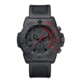 Luminox Navy SEAL Unisex Chronograph Military Dive Watch, 45mm Case Diameter, Black Rubber Band, Black/Red, One Size, na-se-chron3581ey