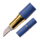 Femme Fatale Lipstick Fixed Blade Knife, 1 in, 3Cr13 Stainless Steel Stainless Steel, Drop Point, Blue, FF-273BL