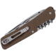 RUIKE L21 Multifunction Knife, 3.35in, 14C17N Stainless Steel, Clip Point, Plain Blade, Brown, L21-N