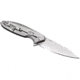 RUIKE P128 Folding Knife, 3.66in, 14C28N Stainless Steel, Clip Point, Plain Blade, Silver, P128-SF