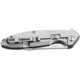 RUIKE P128 Folding Knife, 3.66in, 14C28N Stainless Steel, Clip Point, Plain Blade, Silver, P128-SF
