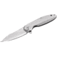 RUIKE P128 Folding Knife, 3.66in, 14C28N Stainless Steel, Clip Point, Plain Blade, Silver, P128-SF
