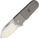 Fin Buffalo Tooth Jigged Titanium Folding Knife, 4in Closed, 2.88in, Satin 154CM SS Blade, Jigged Titanium Handle, BT800