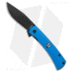 Finch Halo Military Folding Knife, 3.125in, Sandvik 14C28N, Clip Point Blade, G10 Blue Handle, Black/Blue, 7.125in, BHQ-176600