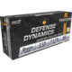 Fiocchi Defense Dynamics 9mm 115 Grain JHP Brass Cased Pistol Ammo, 1000 Round