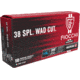 Fiocchi .38 Special 148 Grain LDWC Brass Cased Pistol Ammo, 50 Rounds, 38LA