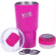 Fireside Outdoor Vibe Tumbler with/ Water-Resistant Bluetooth Speaker, Rosa, 28oz, VIBE-28-ROSA