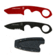 First Edge HR-2 Kit Droppoint Serrated Edge Fixed Blade Knife, Trainer, Sheath, Red/Black, 4887