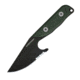 First Edge Stingray Fixed Blade Knife Serrated Edge, Elmax Black Oxide Blade, Coarse Green, 11145-BLG