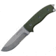 First Edge Survival Fixed Blade Knife Serrated Edge, Elmax Bead Blast Blade, Coarse Green, 5055-BBG