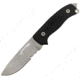 First Edge Tactical Fixed Blade Skinner Serrated Edge, Elmax Bead Blast Blade, Coarse Black, 6055-BBB