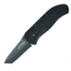 First Edge Tracklock Modified Tanto Folding Knife, Assisted Opening Fine Edge, Elmax Bead Blast Blade, Coarse Black 1050-BBB