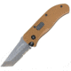 First Edge Tracklock Original Tanto Folding Knife, Auto Opening Serrated Edge, Elmax Bead Blast Blade, Coarse Black, 1455-BBB