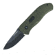 First Edge Tracklock Tactical Hunter Folding Knife, Manual Opening Fine Edge, Elmax Black Oxide Blade, Coarse Green, 1550-BLG