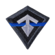 First Tactical Thin Line Logo Patch, Gray/Blue, One Size, 195028-999-1SZ