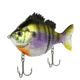 Fish Lab Bio-Gill 2 Piece Hard Glide Bait, Suspending Action, VMC Hooks, Dark Bluegill, 5in, 1-3/4oz, BGG-5S-DB