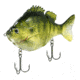 Fish Lab Bio-Gill 2 Piece Hard Glide Bait, Suspending Action, VMC Hooks, Ghost Bluegill, 5in, 1-3/4oz, BGG-5S-GB