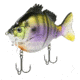 Fish Lab Bio-Gill 3 Piece Hard Wake Bait, Floating Action, VMC Hooks, Dark Bluegill, 4in, 7/8oz, BGW-4-DB