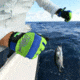 Fish Monkey Easy Work Waterman Gloves, Neon Green Royal, M, FM19-NGRROY-M
