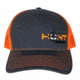 Fish Monkey Hunt Left Panel Embroidery Hat, Char/Orange, One size, HM801-CHOR
