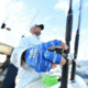 Fish Monkey The Crusher Half Finger Jigging Gloves, Blue Water Camo, M, FM15-BLWTRCAM-M