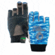 Fish Monkey The Crusher Half Finger Jigging Gloves, Blue Water Camo, M, FM15-BLWTRCAM-M