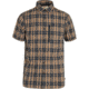 Fjallraven Abisko Hike Shirt Short Sleeve - Mens, Dark Navy/Buckwheat Brown, Large, F82268-555-232-L