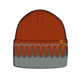 Fjallraven Ovik Path Knit Beanie, Autumn Leaf/Grey, One Size, F87167-215-020-OneSize