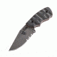 Flagrant Beard ForeRunner Fixed Blade Knife - Partial Serrations, Tumble Finish w/ Clear Cerakote for Rust Preventio, FRUN-01SER