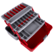 Flambeau 3 Tray Classic Tackle Box, Red/Gray, 6383TB