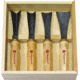 Flexcut Four Piece Mallet Sculptor Set Knife, Carbon Steel Blade, Wood Handle, MC175