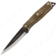 Flexcut Hawthorne Explorer Knife, 8.38in Overall, 3.88in Black Oxide Coated 1095Hc Steel Blade, OD Green Canvas Micarta Handle, Black Leather Sheath, Wooden Gift Box, FTKFB1C