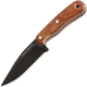 Flexcut Hawthorne Seeker Knife, 8.5in Overall, 4.13in Black Oxide Coated 1095Hc Steel Clip Point Blade, Conditioned Sapele Wood Handle With White G10 Liners, Black Leather Sheath, FTKFB4C