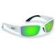 Flying Fisherman 7717WAG Razor Matte White Green Mirror Sunglasses, 7717WAG