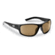 Flying Fisherman 7822BA Teaser Polarized Sunglasses, Matte Black Frame, Amber Lens, 7822BA