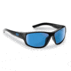 Flying Fisherman 7822BSB Teaser Polarized Sunglasses, Matte Black Frame, Smoke-Blue Mirror Lens, 7822BSB