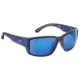 Flying Fisherman 7867NSB Baleen Sunglasses, Matte Black Frame Smoke Blue Mirror Polarized Lens, Medium Fit, 7867NSB