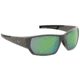 Flying Fisherman 7883GAG Drop Back Sunglasses, Matte Gray Soft-Touch Frame, Amber-Green Mirror Lens, Medium Fit, 7883GAG