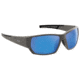 Flying Fisherman 7883GSB Drop Back Sunglasses, Matte Gray Soft-Touch Frame, Smoke-Blue Mirror Lens, Medium Fit, 7883GSB