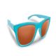 Flying Fisherman Fowey Sunglasses, Crystal Azure Frame/Copper, 7837AC