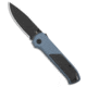 Flytanium Flytanium Arcade Shark-Lock Knife Blue Aluminum w/Carbon Fiber 3.2" Black, Black/Blue, CPM S35VN, adult, BHQ-195856