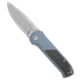 Flytanium Flytanium Arcade Shark-Lock Knife Blue Aluminum w/Carbon Fiber 3.2" Stonewash, Black/Blue, CPM S35VN, adult, BHQ-195855