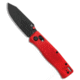 Flytanium Flytanium BEEF Crossbar Lock Knife Fire Red G-10 3.5" Black PVD, Red, D2, adult, BHQ-208207