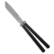 Flytanium Flytanium + Eldon Talley Talisong Z Tanto Balisong Black Aluminum 4.5" SW, Black, AEB-L, adult, BHQ-187087