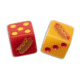 Flytanium Flytanium Wiener Warrior Hotdog Dice Red + Yellow Set of 2, Red/Yellow, adult, BHQ-192423